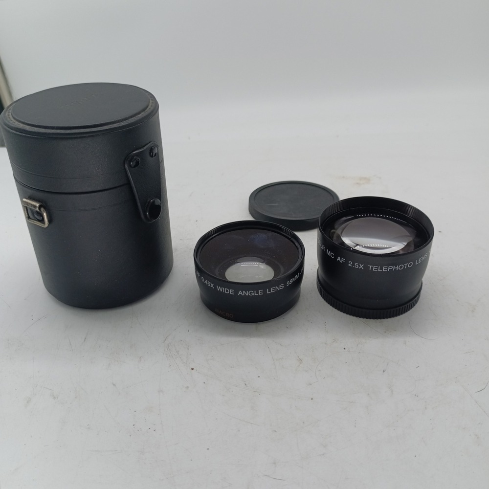 Japan Optics 58mm 0.45x Wide Angle and 2.5x Telephoto Lens Converter Set c1